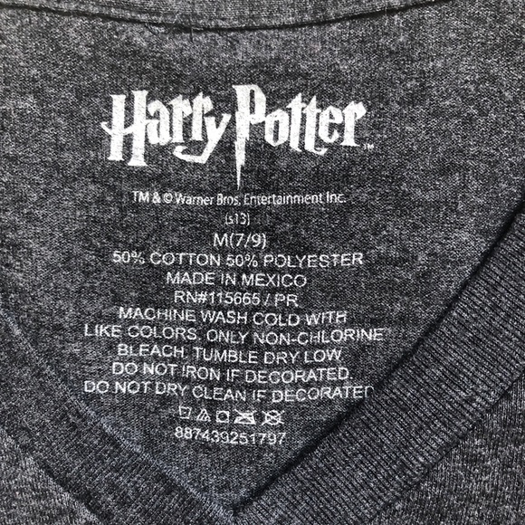 Junior Harry Potter Gray T-Shirt Size (7-10) - Picture 4 of 4